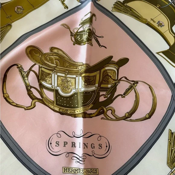 Hermès Pink and Gold Scarf - Picture 4 of 8